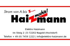 Logo für Elektrofachgeschäft Haizmann Logo für Elektrofachgeschäft Haizmann